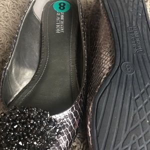 Ketneth Cole silver flats